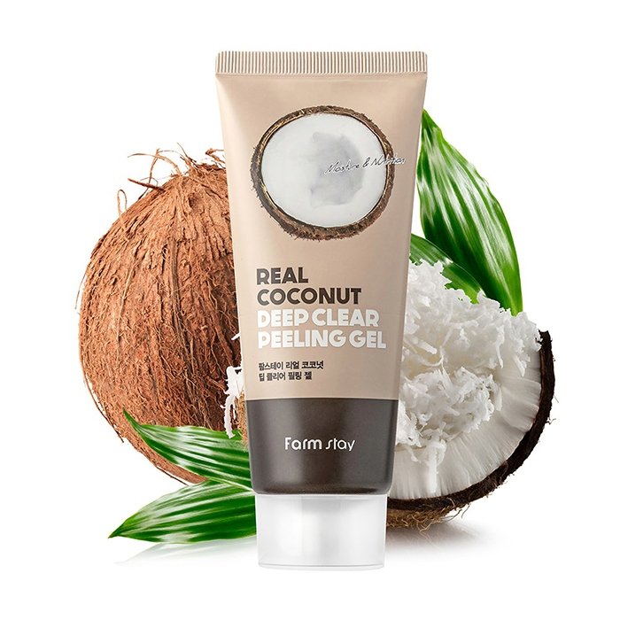 Отшелушивающий гель с экстрактом кокоса FarmStay Real Coconut Deep Clear Peeling Gel